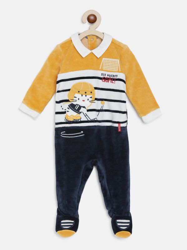 Velour Babysuit-Back Opening image number null